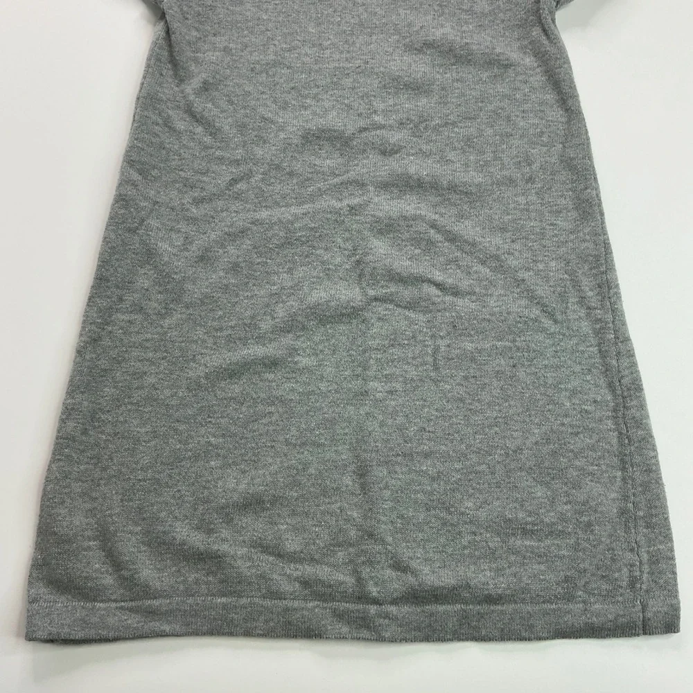 The Children's Place Grey Sweater Dress Kids 5/6 Pink Sequin Heart Short Slv